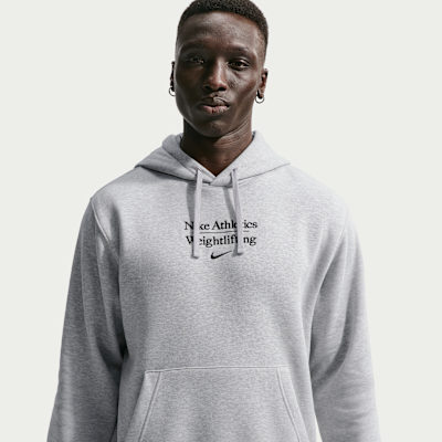 Sudadera con gorro sin cierre de halterofilia para hombre Nike