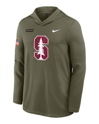 Мужские  Stanford 2025 Military Appreciation Nike Dri-FIT College Long-Sleeve Hooded Top