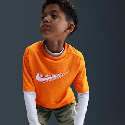 Playera de manga corta Dri-FIT para niños talla grande Nike Multi