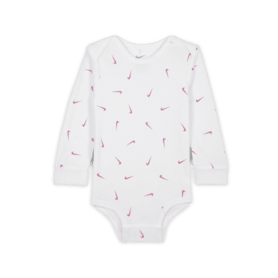 Bodys de manga larga (paquete de 3) para bebé (de 12 a 24 meses) Nike Baby Essentials