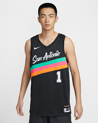 Мужские джерси Victor Wembanyama San Antonio Spurs City Edition Nike NBA Swingman Jersey