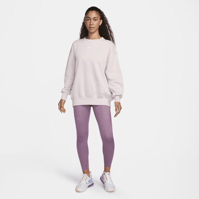 Sudadera oversized de cuello redondo de tejido Fleece para mujer Nike Sportswear Phoenix