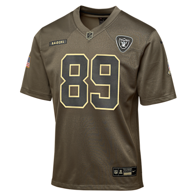 Brock Bowers Las Vegas Raiders Salute to Service Big Kids’ Nike NFL Game Jersey