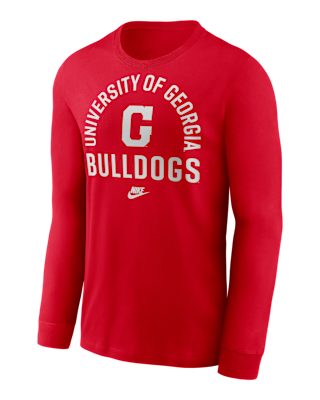 Мужская футболка Georgia Legacy Arched Logo Nike College Long-Sleeve