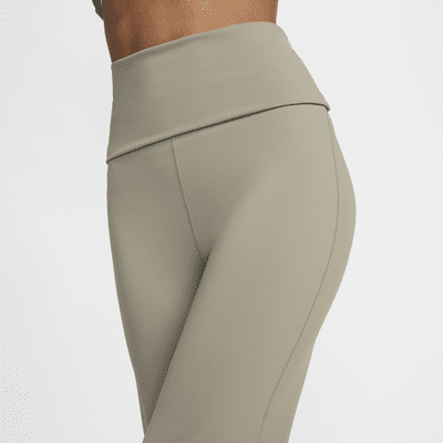 Pantaloni a vita alta con risvolto Dri-FIT Nike One – Donna