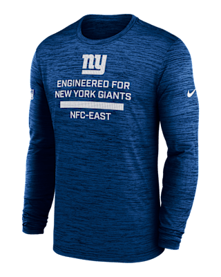 Мужская футболка New York Giants Sideline Team Issue Velocity Nike Dri-FIT NFL Long-Sleeve