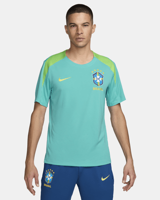 Мужские шорты Brazil Strike Nike Dri-FIT Soccer Short-Sleeve Knit Top