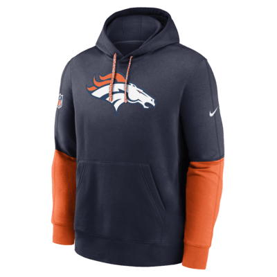 Sudadera con gorro sin cierre de la NFL Nike para hombre Denver Broncos Sideline Team Issue Club