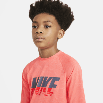 Nike Big Kids' Short-Sleeve Hydroguard Swim Shirt