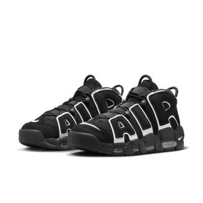 Leather Daily Wear Nike Air More Uptempo 96 Premium black Men's shoes