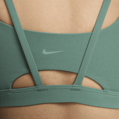 Sutiã de desporto almofadado de suporte ligeiro Nike Zenvy Strappy para mulher