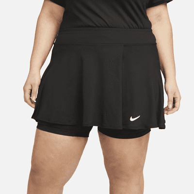 NikeCourt Dri-FIT Victory gerüschter Tennisrock für Damen (große Größe)