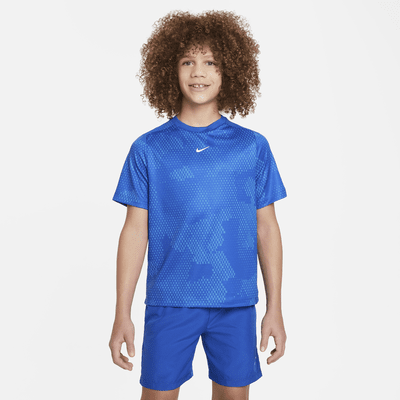 Playera de manga corta Dri-FIT para niños talla grande Nike Multi