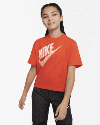 Red nike store shirt girls