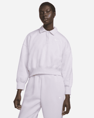 Женский свитшот Nike Sportswear Phoenix Fleece 3/4-Sleeve Crop Polo
