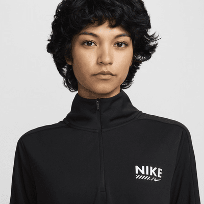 Top da running Dri-FIT con zip a 1/4 Nike Pacer – Donna