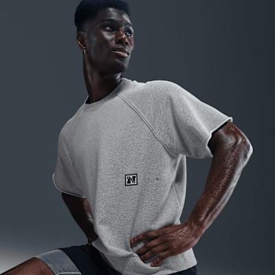 Camisola de fitness de manga curta em lã cardada Dri-FIT Nike Heritage para homem