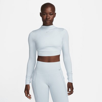 Nike Dri-FIT One Luxe Women's Long-Sleeve Cropped Top. Nike PT
