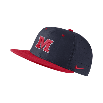 Ole Miss Nike College Fitted Baseball Hat. Nike.com