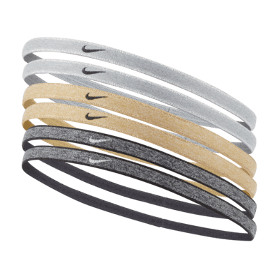 Hårband Nike Swoosh Sport i metallic (6-pack)