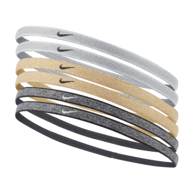 Nike Swoosh Sport Metallic Hairband (6-Pack)