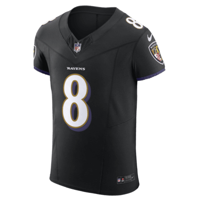 Jersey de fútbol americano Nike Dri-FIT de la NFL Elite para hombre Lamar Jackson Baltimore Ravens