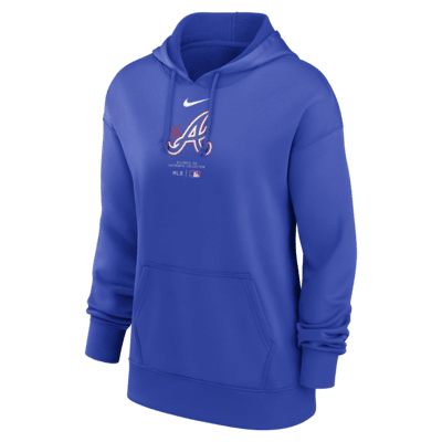 Sudadera con gorro sin cierre Nike Dri-FIT de la MLB para mujer Atlanta Braves Authentic Collection City Connect Practice