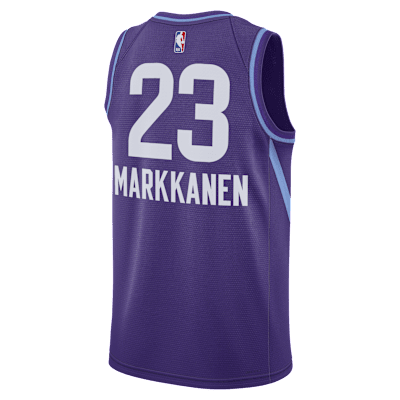 Lauri Markkanen Utah Jazz 2024/25 City Edition Nike Dri-FIT Swingman NBA-jersey voor heren