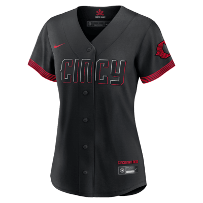 MLB Cincinnati Reds City Connect Women's Replica Baseball Jersey.