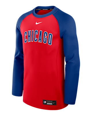 Мужские  Chicago Cubs Authentic Collection Game Time Nike Dri-FIT MLB Pullover Crew
