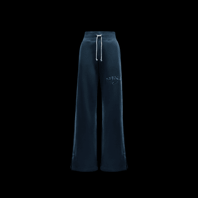 Pants con logotipo de piernas anchas y tiro alto para mujer Nike Sportswear Phoenix Fleece