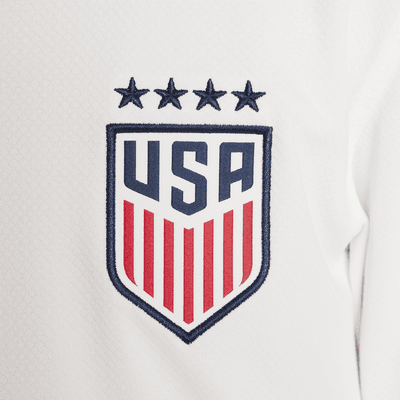 Jersey de fútbol de manga larga Nike Dri-FIT replica de la selección femenina de fútbol de los Estad os Unidos 2024 Stadium local para niño talla grande