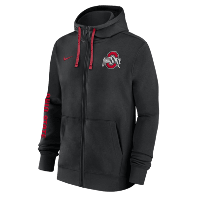 Ohio State Buckeyes Sideline Team Issue Men's Nike College Full-Zip Hoodie