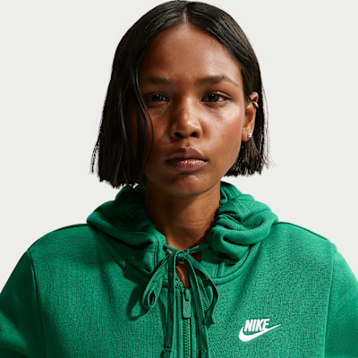 Sudadera con gorro de cierre completo para mujer Nike Sportswear Club Fleece
