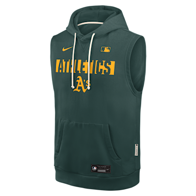 Athletics Authentic Collection Standard Issue Men's Nike Dri-FIT MLB Sleeveless Pullover Hoodie from Nike - $85