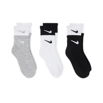 Calcetines al tobillo con ribete doble para niños talla pequeña (3 pares) Nike