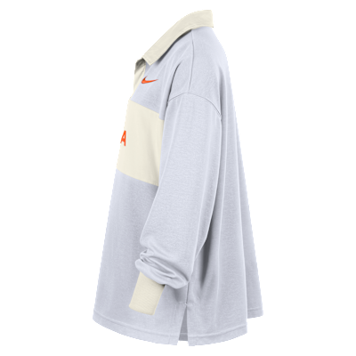 Polo de manga larga Nike de la WNBA oversized para mujer Team 13 Essential