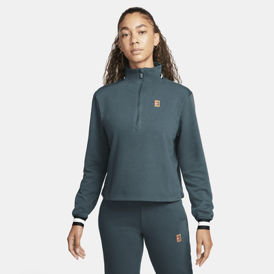 NikeCourt Dri-FIT Heritage Fransız Havlu Kumaşı Kadın Tenis Üstü