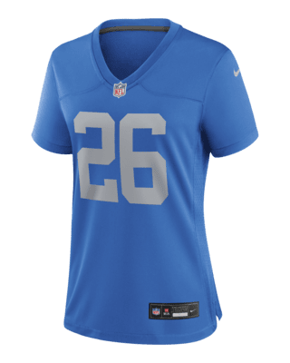 Женские джерси Jahmyr Gibbs Detroit Lions Nike NFL Game Football Jersey для футбола