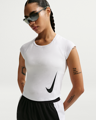 Женская кепка Nike Tempo Swoosh Dri-FIT Cap-Sleeve Top для бега