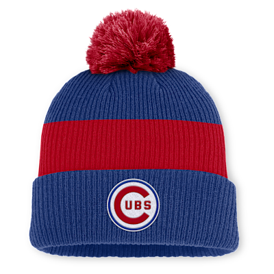 Chicago Cubs Cooperstown Peak Men's Nike MLB Cuffed Pom Beanie
