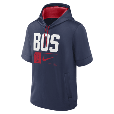 Boston Red Sox Tri Code Lockup Men's Nike MLB Short-Sleeve Pullover Hoodie