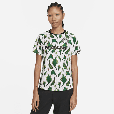 Nigeria Women's Pre-Match Short-Sleeve Football Top. Nike CA