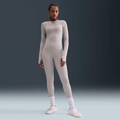 Langærmet Nike Zenvy Dri-FIT-top til kvinder