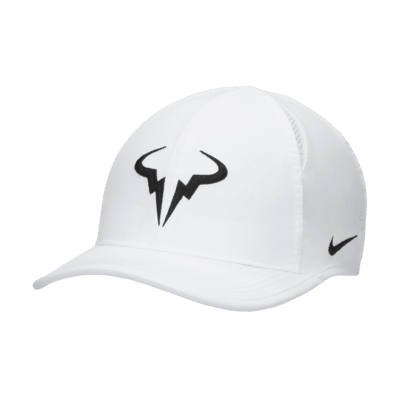 NEUF Nike Rafa Nadal Aerobill chapeau blanc casquette taureau logo Dri-Fit  Heri