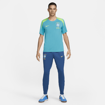 Pants de fútbol Nike Dri-FIT de tejido Knit de Brasil Strike para hombre