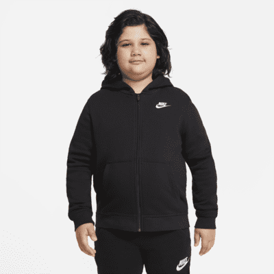 Nike Sportswear Club Fleece Hoodie met rits over de hele lengte voor jongens  (grotere maten). Nike BE