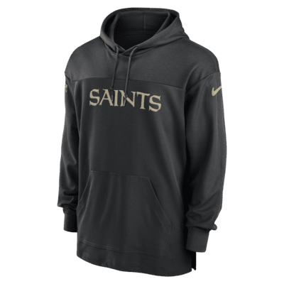 NFL New Orleans Saints Boys' Black/Gray Long Sleeve Hooded Sweatshirt - XS