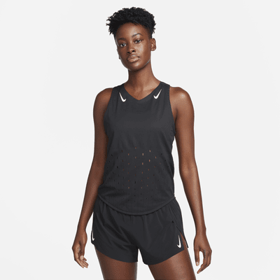 NIKE Womens Sz Small Black Dri-fit ADV Tight Fit Engineered Running Bodysuit