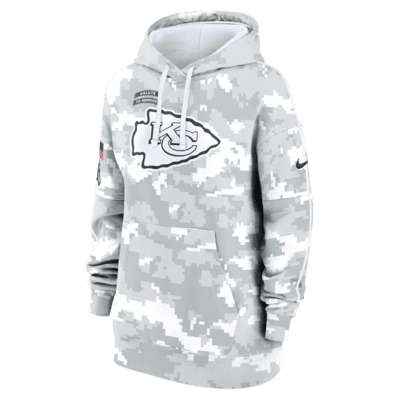 Kansas City Chiefs Salute to Service Primary Edge Club Women's Nike NFL Pullover Hoodie